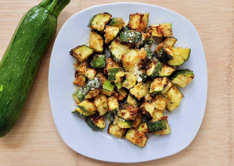 Air Fryer Parmesan Zucchini Bites The Leaf