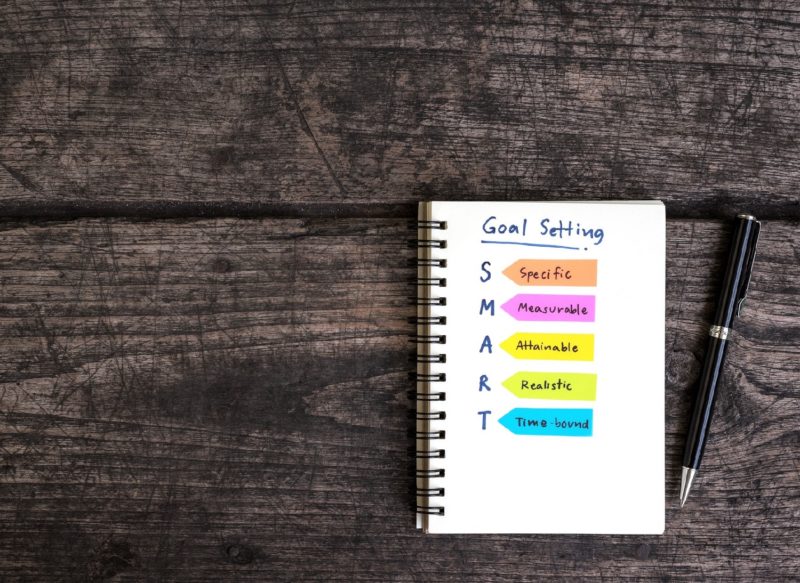 notepad for setting SMART goals