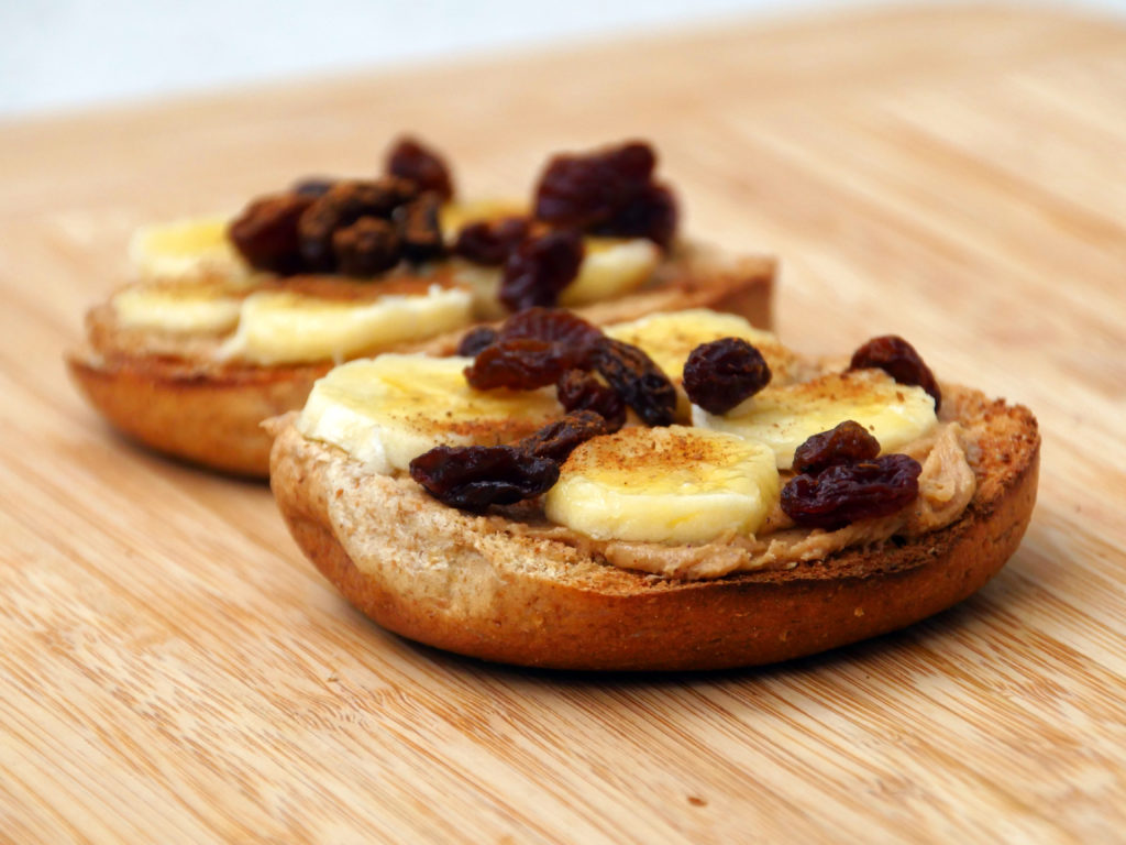 Peanut Butter Banana Bagel Breakfast | The Leaf