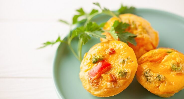 Red Pepper and Broccoli Egg Muffins