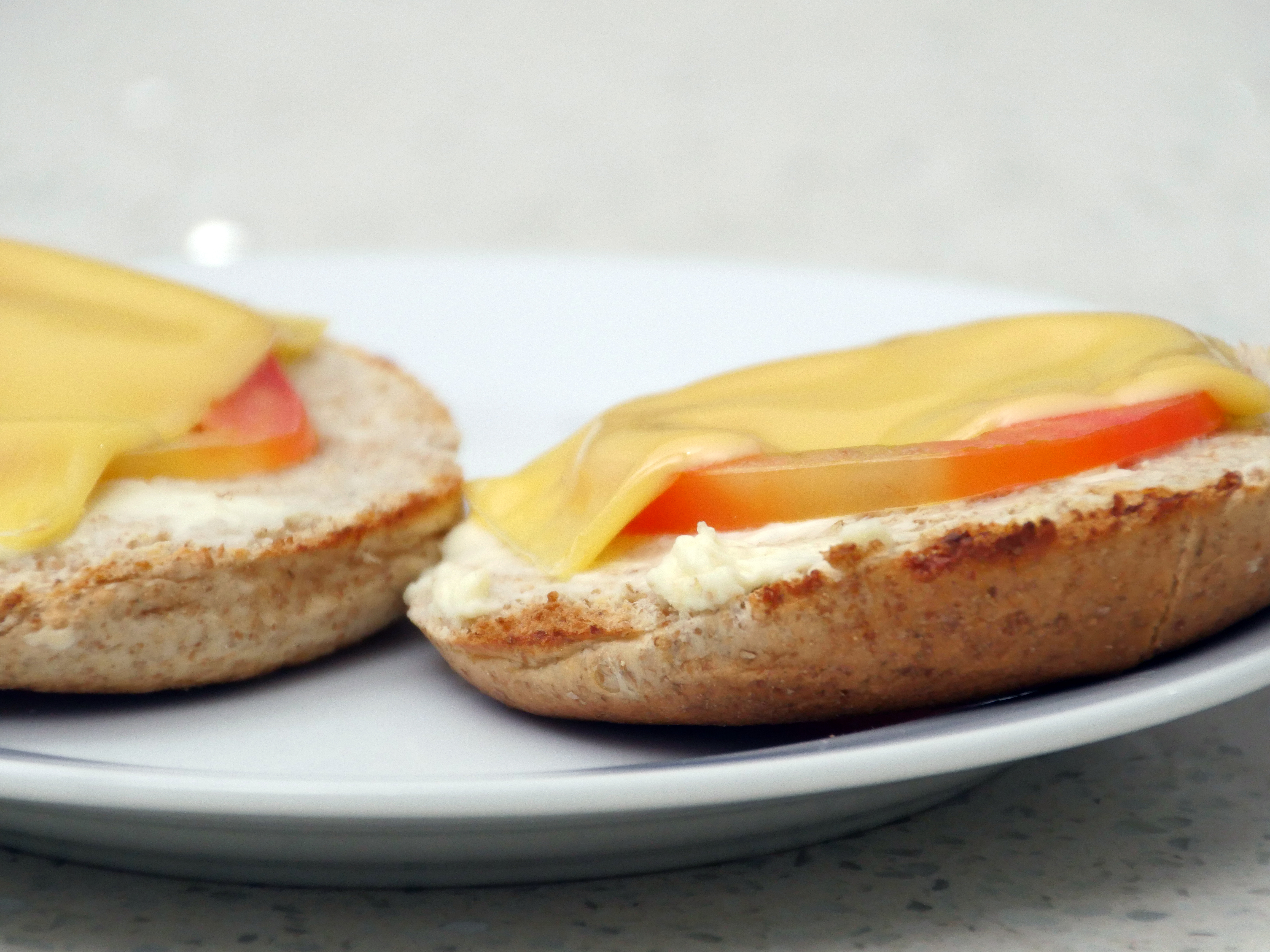Tomato & Cheese Bagel Melt