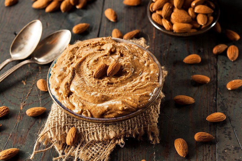 homemade almond butter in a bowl