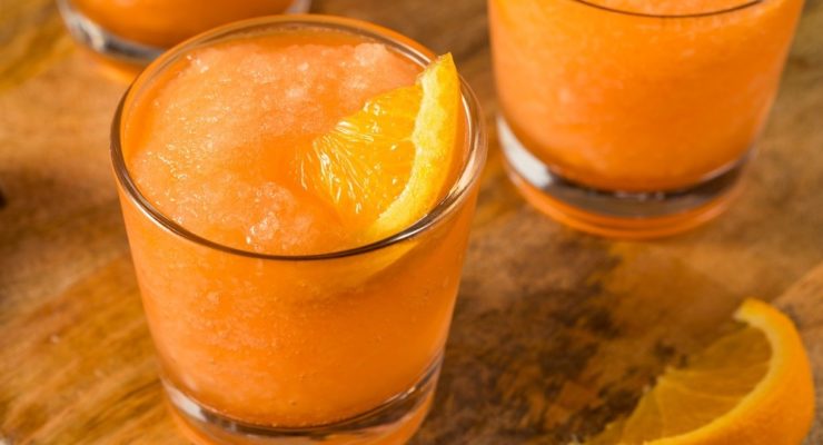 orange mango slushie