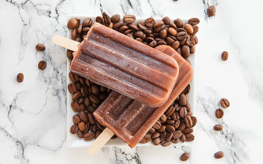 low fat iced coffee popsicles