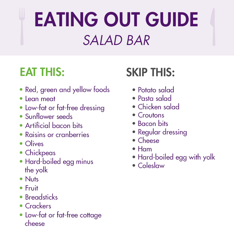 Salad bar eating out guide