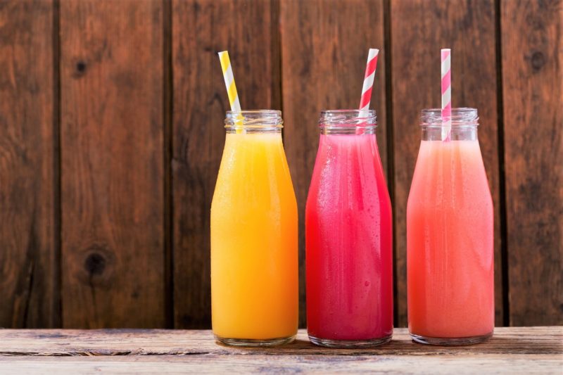 three different types of juice