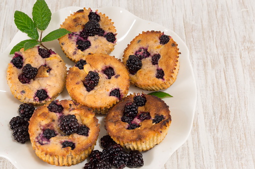 Blackberry Peach Upside Down Muffin-Cake Muffin Tin Recipes