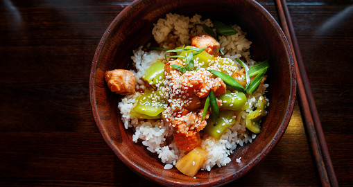 Seafood Recipes - Asian Salmon Bowl