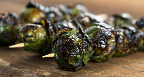 Quick Appetizers for Parties People Rave About Brussels Sprouts Skewers with Mustard Marinade