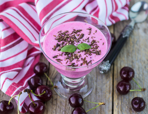 Chocolate Cherry Ice Cream Shake | The Leaf