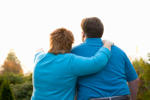 two people outside