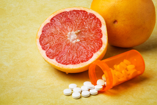 grapefruit and a medicine
