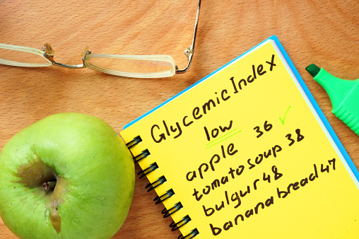 food and eye glasses with low Glycemic index list.