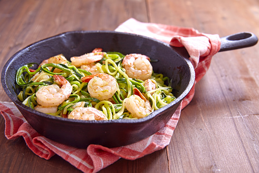 shrimp scampi with zucchini noodles