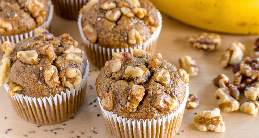 5-Ingredient Recipes Banana Nut Muffins