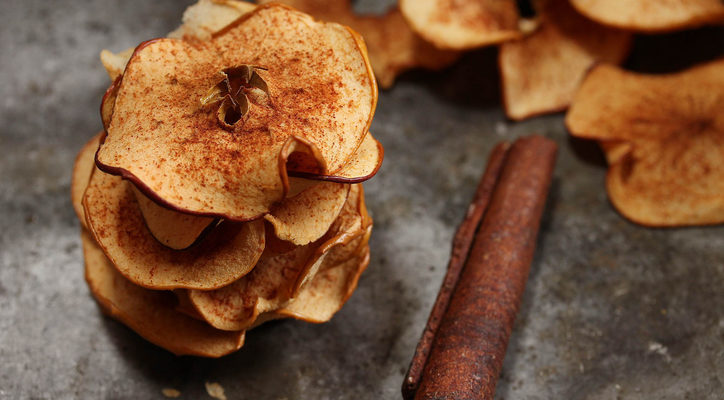 healthy air fryer apple chips snack recipe