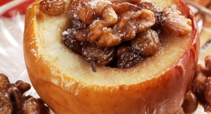 Air Fryer Baked Apple with Walnuts