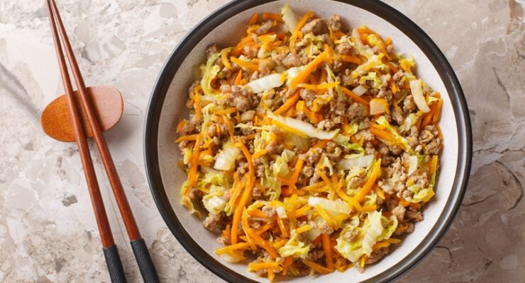 Healthy Pork Egg Roll in a Bowl