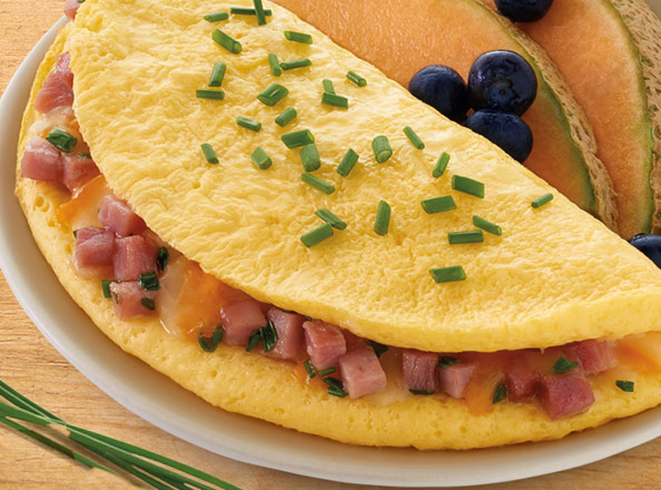 Best Breakfast Foods Turkey Ham & Cheese Omelet