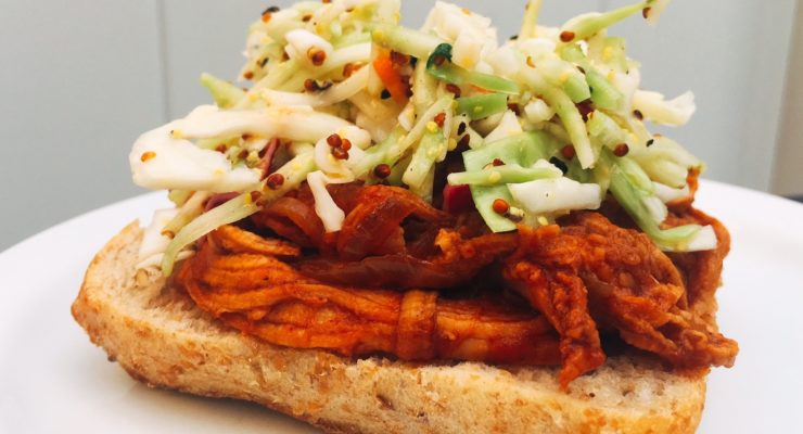 Pulled Pork Tenderloin with Vinegar Slaw