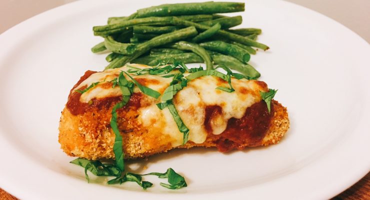 One-Pan Chicken Parmesan & Green Beans Recipe