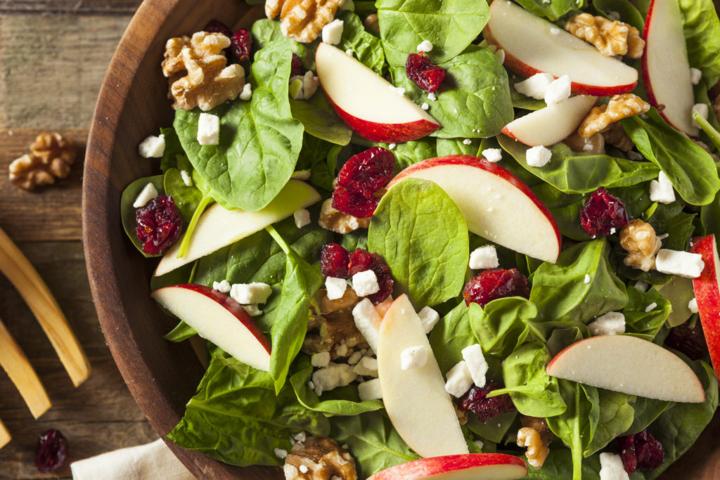Spinach Salad, Apple Vinaigrette | The Leaf