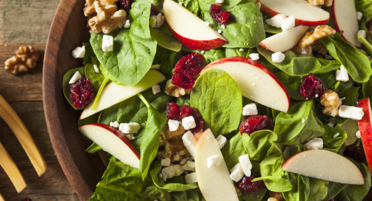 Fall Spinach Salad with Apple Vinaigrette Recipe