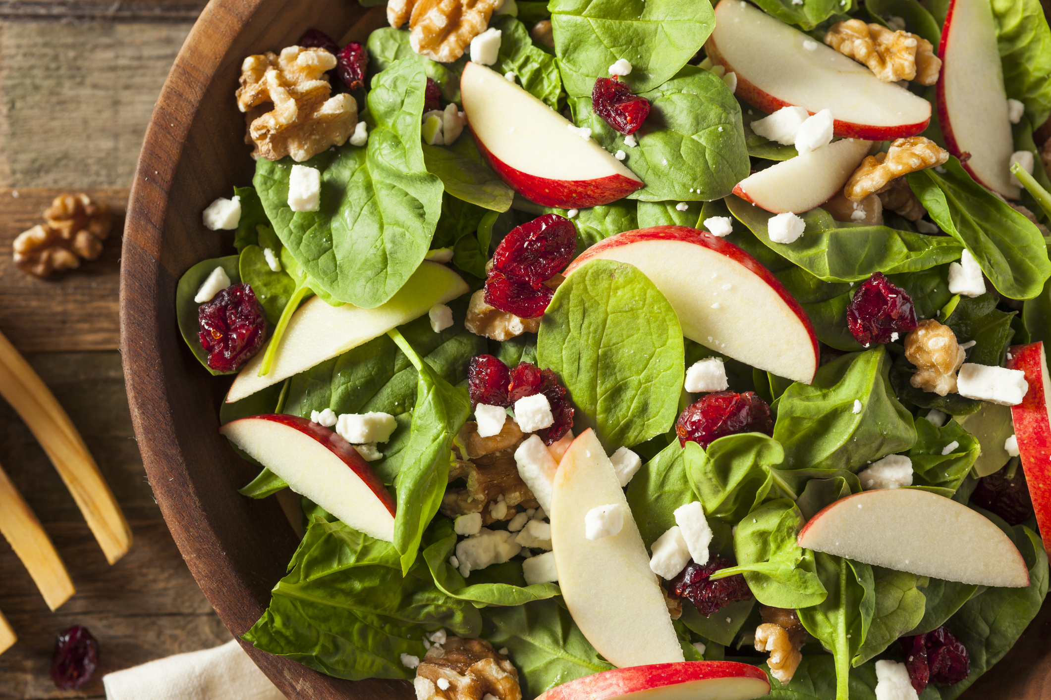 Fall Spinach Salad with Apple Vinaigrette Recipe