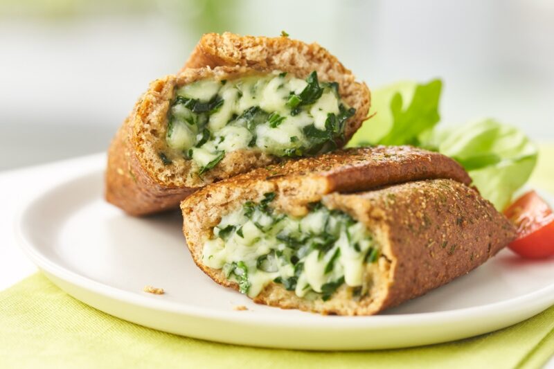 Spinach and Cheese Pretzel Melt