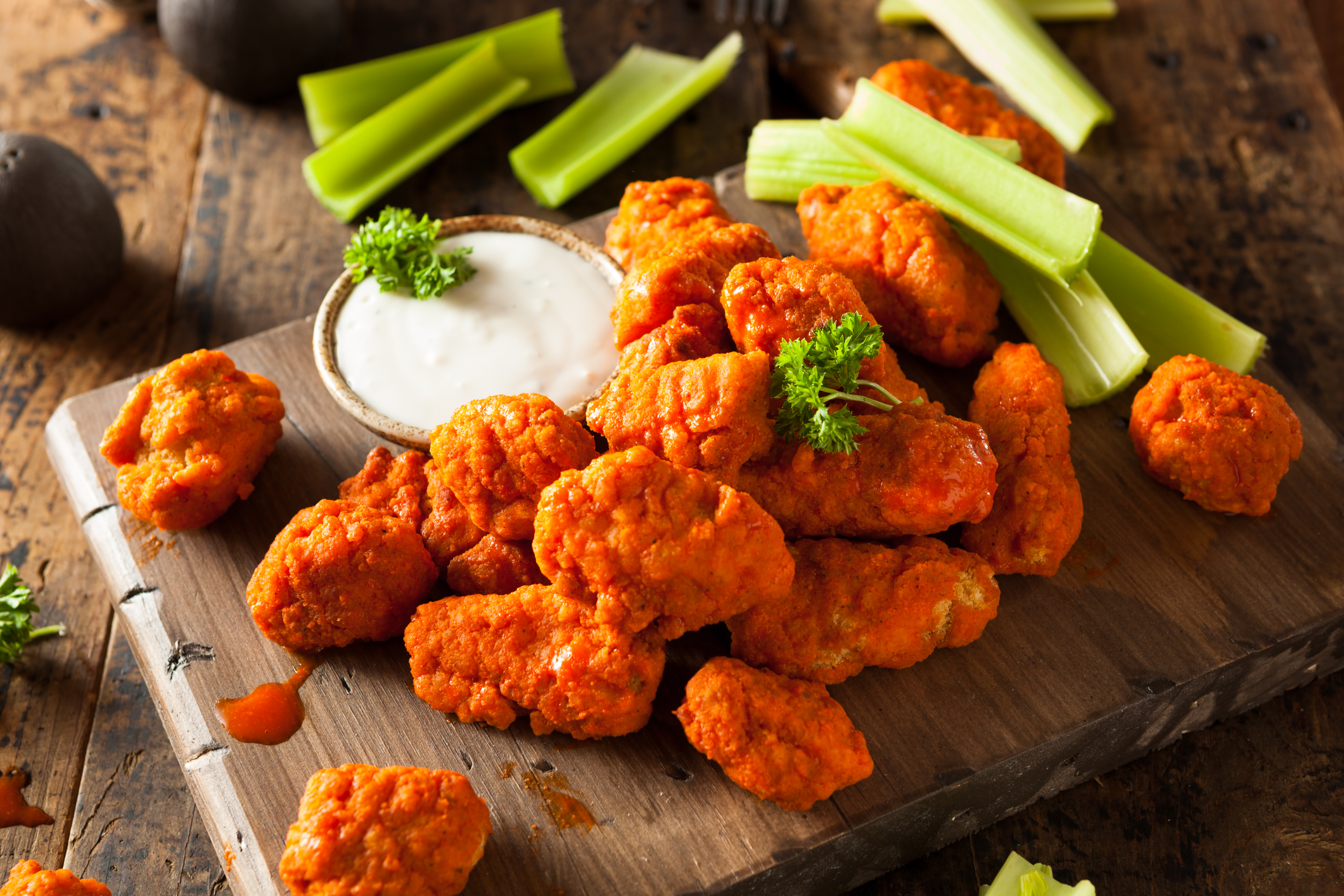 Baked Boneless Buffalo Chicken Bites Recipe The Leaf