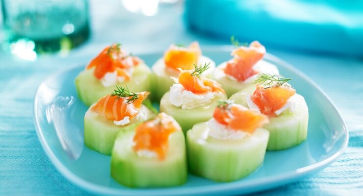 Smoked Salmon Cucumber Cups