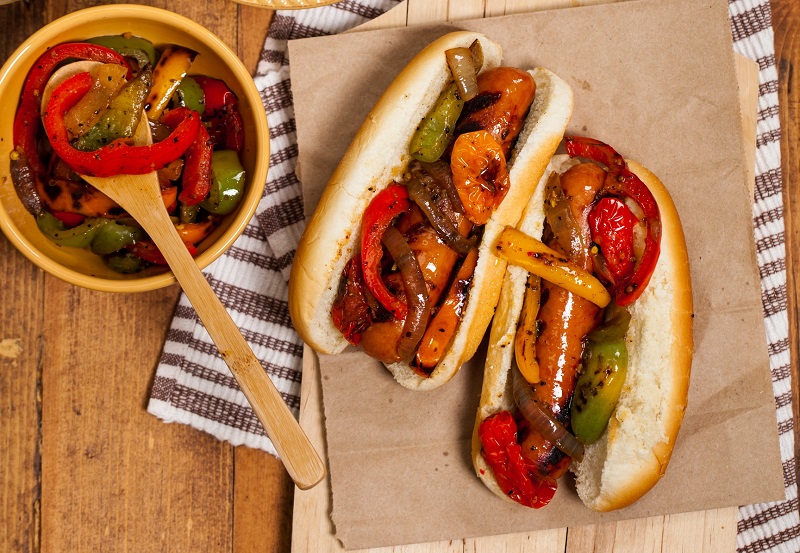 Sausage and Roasted Pepper Sandwich