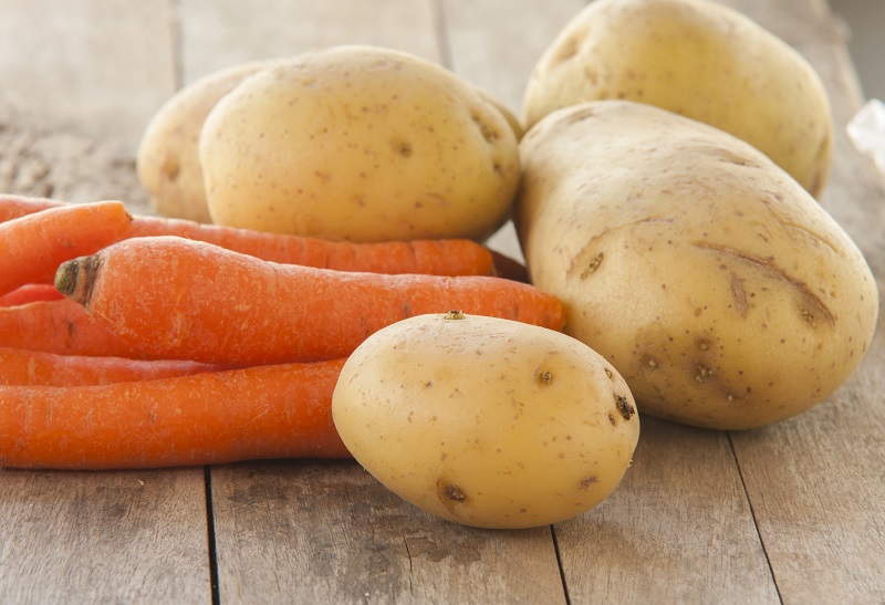 potatoes and carrots 