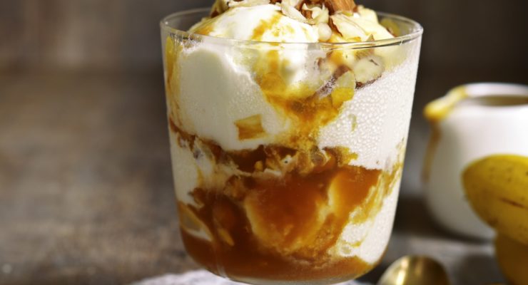 Healthy Caramel Toffee Ice Cream