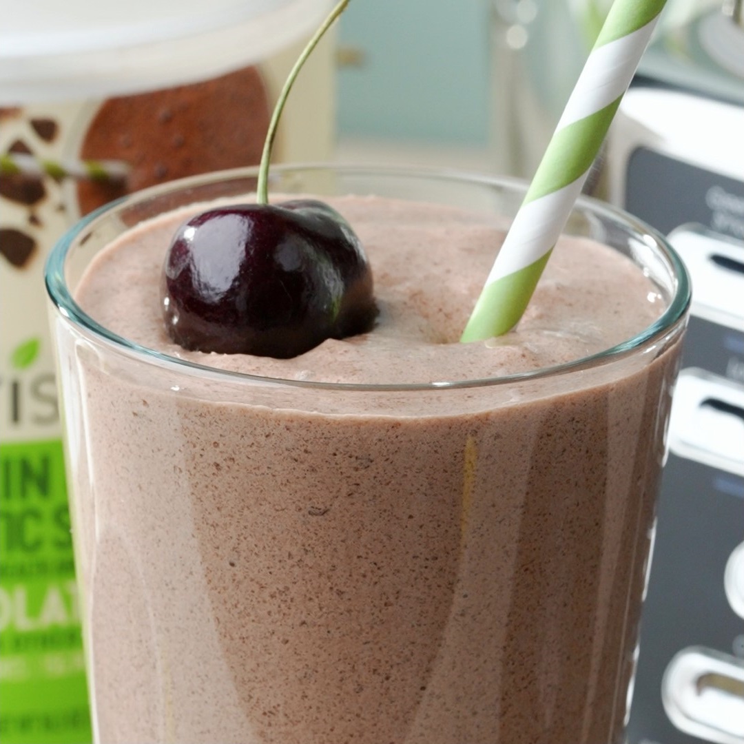 black forest chocolate cherry milkshake