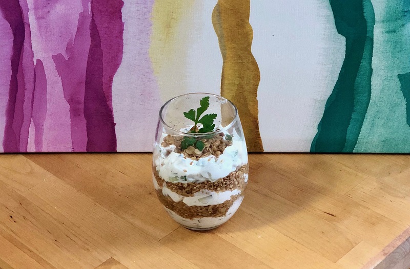 Savory Tahini Yogurt Parfait