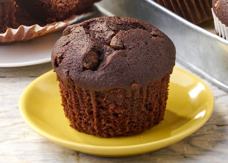 Nutrisystem double chocolate muffin on a plate