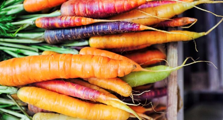 Rainbow Carrots are one of the best healthy fall vegetables
