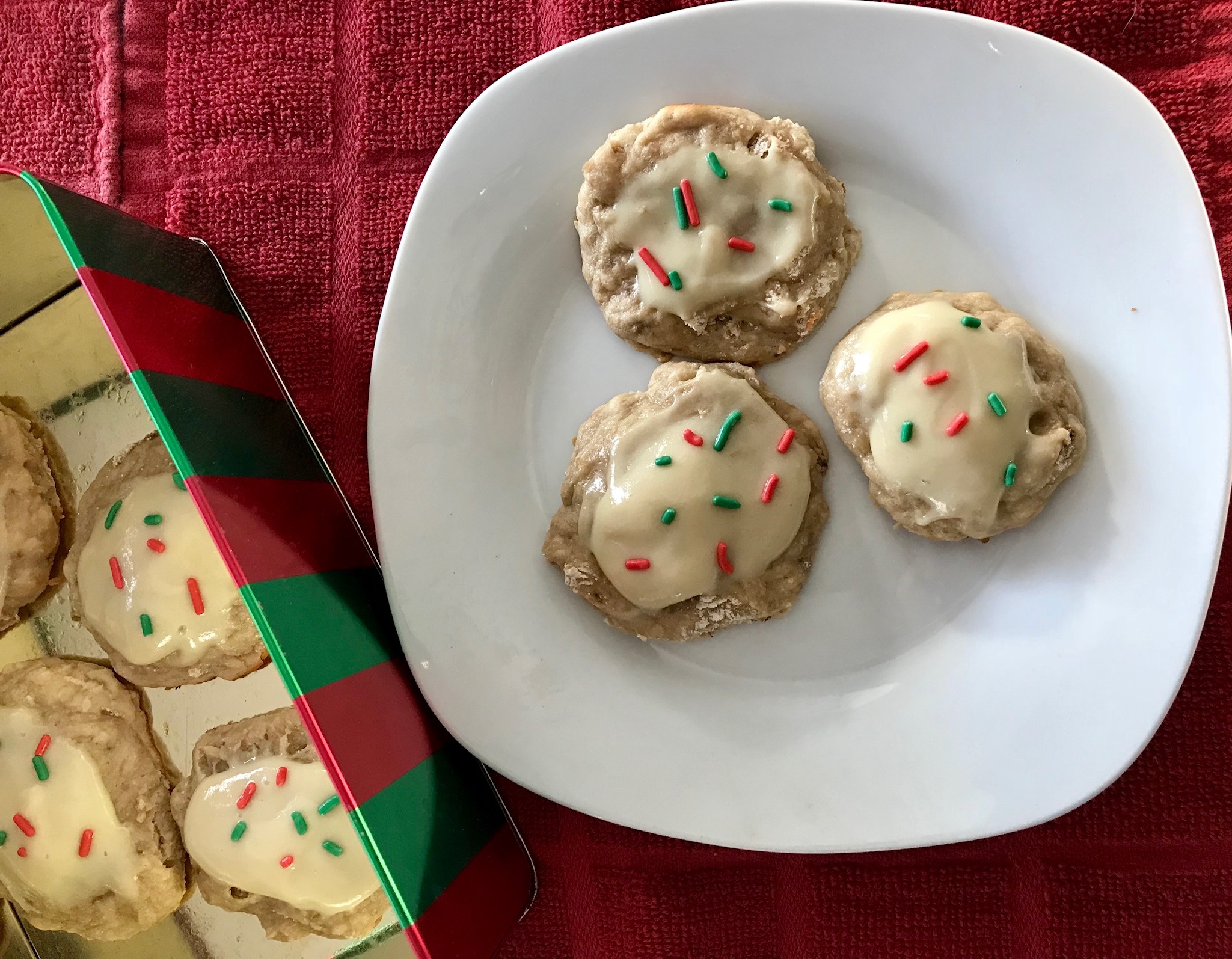 Iced Protein Peppermint Cookies