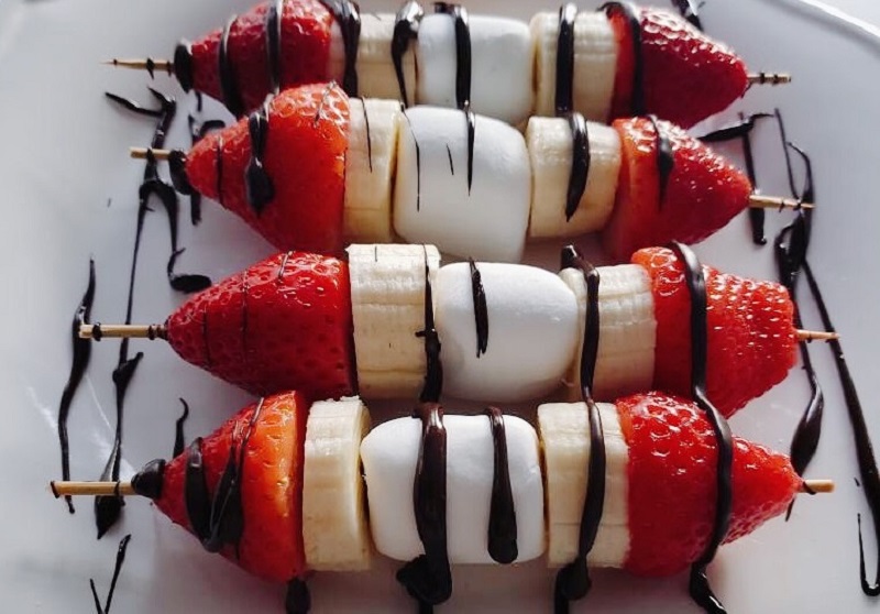 chocolate-covered kebabs