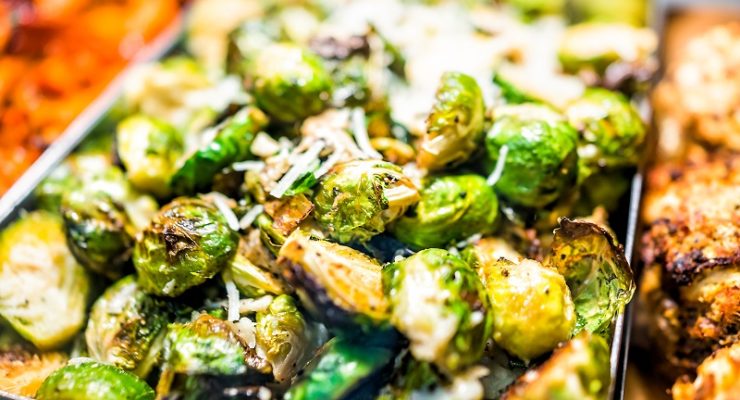 Cheesy Brussels Sprouts Bake