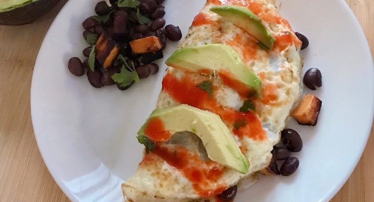 black bean omelet