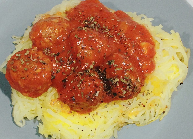 Lower Carb Spaghetti and Meatballs