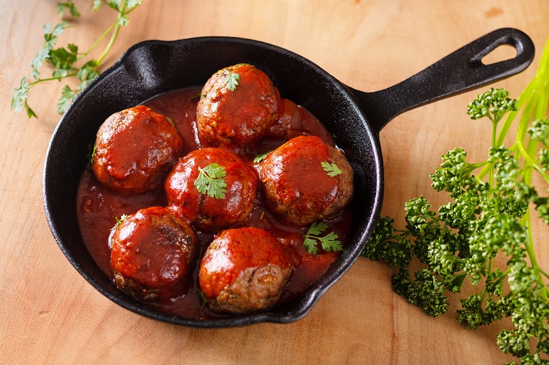 Slow Cooker Kale and Beef Meatballs