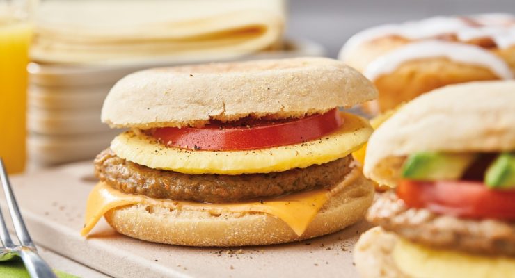 Nutrisystem Turkey Sausage Egg Muffin with cheese and tomato