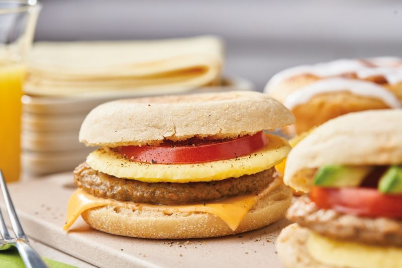 Nutrisystem Turkey Sausage Egg Muffin with cheese and tomato