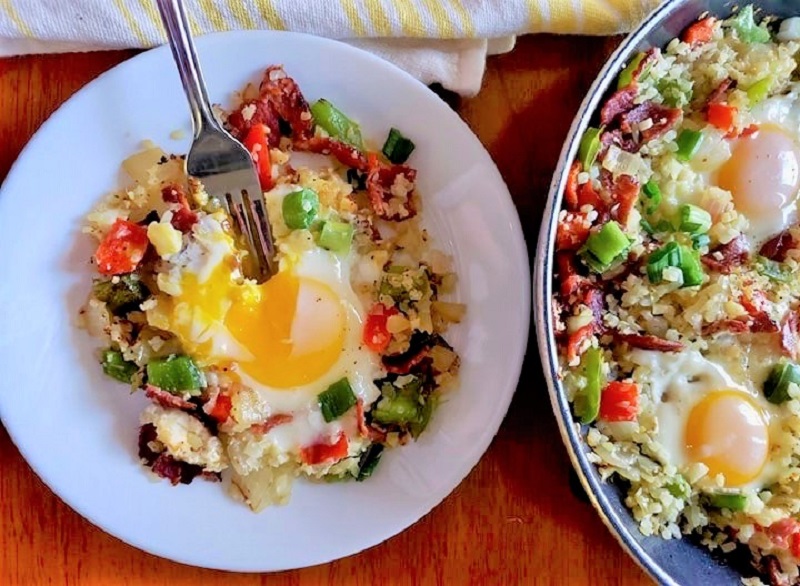 Cauliflower breakfast hash healthy family recipe