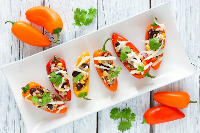 The Leaf Healthy Nachos with bell pepper
