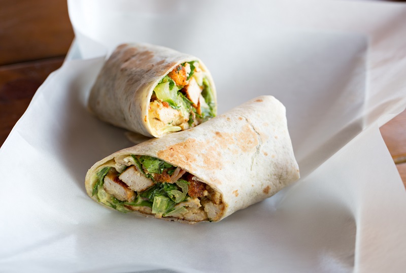 Healthy Grilled Chicken Ranch Wrap