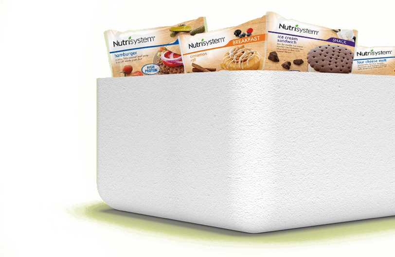biodegradable cooler holding Nutrisystem foods